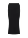 Givenchy Women Black Solid Maxi Skirt In Black