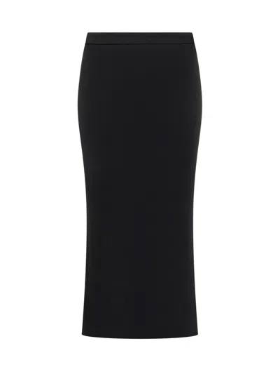 Givenchy Black Solid Maxi Skirt