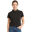 Givenchy High-collar Back-button T-shirt In Black