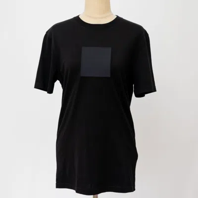 Pre-owned Givenchy Black Square Patch Logo T-shirt