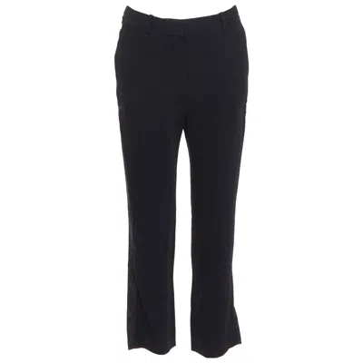 Pre-owned Givenchy Black Star Applique Silk Trim Flare Cropped Trousers Fr34 Xs