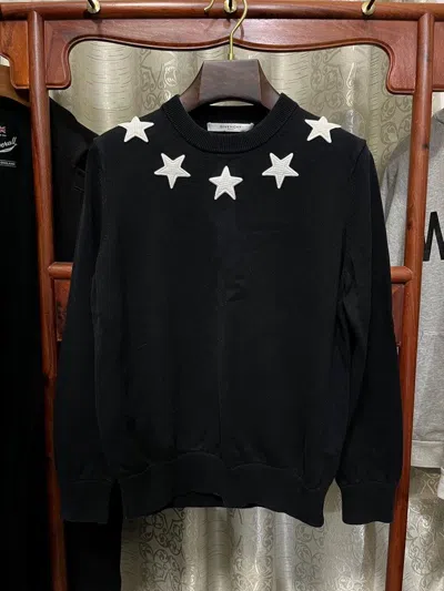 Pre-owned Givenchy Black Star Knit Sweatshirt