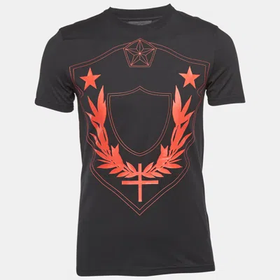 Pre-owned Givenchy Black Stars Shield Print Cotton T-shirt Xs