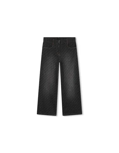 Givenchy Kids' Jeans Con Logo In Nero