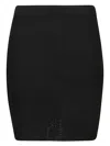 Givenchy Black Straight Jersey Skirt In Black