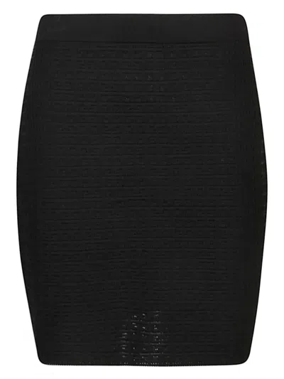 Givenchy Black Straight Jersey Skirt