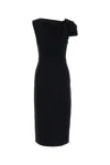 Givenchy Draped-detail One-shoulder Midi Dress In Black