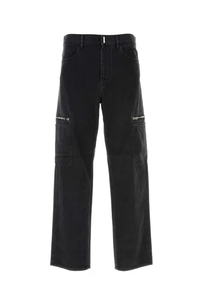 Givenchy Black Stretch Denim Cargo Jeans