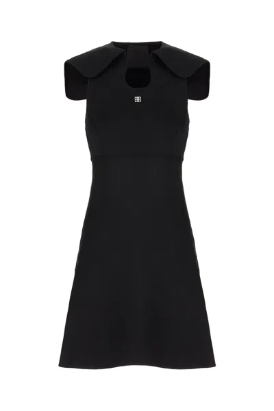 GIVENCHY BLACK STRETCH VISCOSE BLEND DRESS