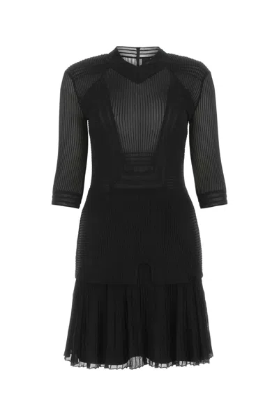 GIVENCHY BLACK STRETCH VISCOSE BLEND MINI DRESS