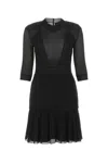 Givenchy Black Stretch Viscose Blend Mini Dress In Black