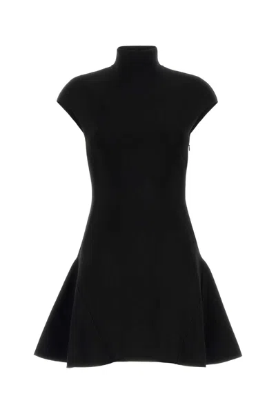 Givenchy Mini Dress With Flared Skirt In Wool Viscose In Black