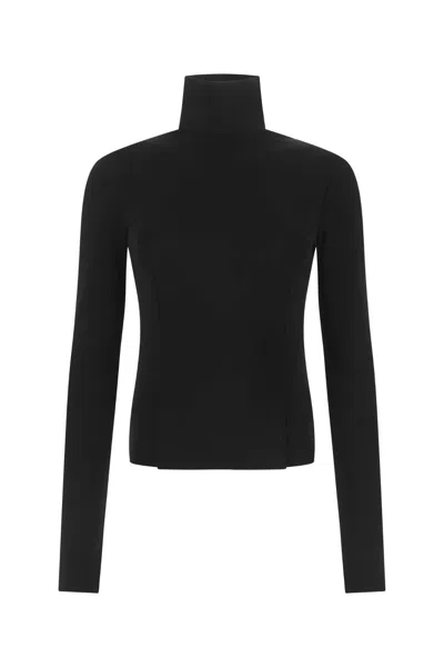 GIVENCHY BLACK STRETCH VISCOSE BLEND TOP