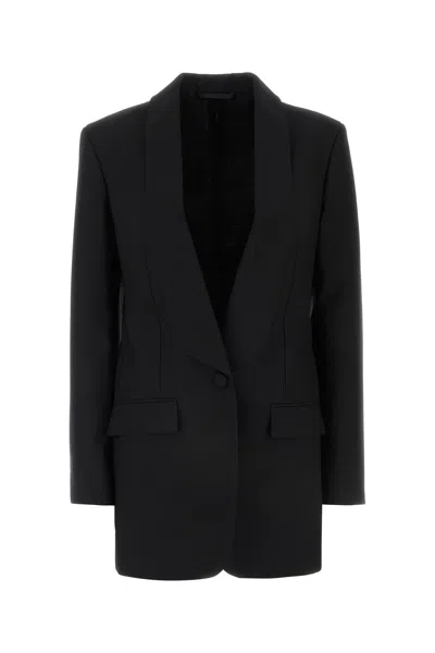 GIVENCHY BLACK STRETCH WOOL BLEND BLAZER