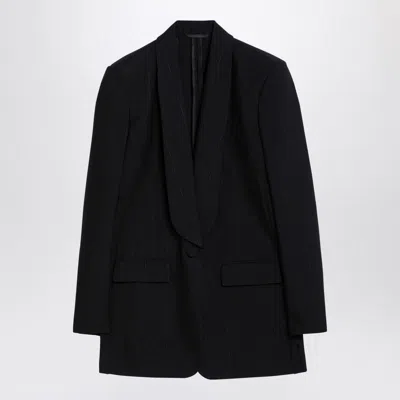 Givenchy Black Stretch Wool Blend Blazer