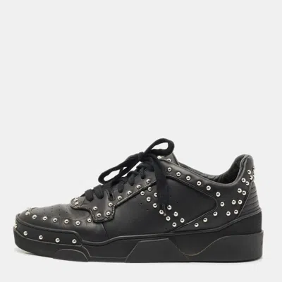 Pre-owned Givenchy Black Studded Leather Tyson High Top Sneakers Size 43