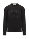 Givenchy Mens Black Logo-embroidered Crewneck Knitted Cotton Jumper Xl In Black