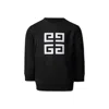 Givenchy Black Sweatshirt For Boy With 4g Motif In Black
