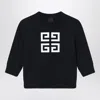 Givenchy Brand-print Cotton-blend Sweatshirt 4-12 Years Black In Black