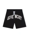 GIVENCHY BLACK SWIMWEAR WITH ARCHED LOGO