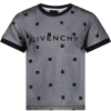 GIVENCHY BLACK T-SHIRT FOR GIRL WITH ALL-OVER 4G MOTIF