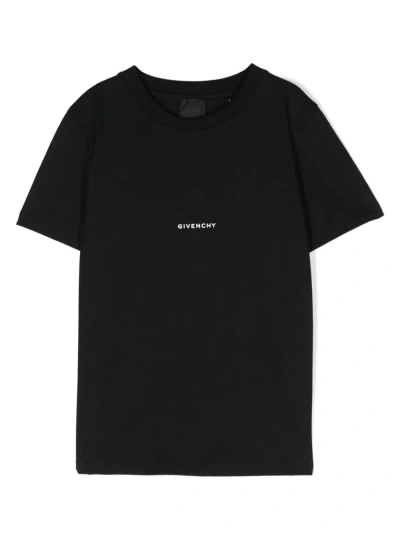 Givenchy Kids' Black T-shirt With 4g  Micro Logo