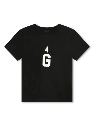 Givenchy Kids' Black T-shirt With  4g Print