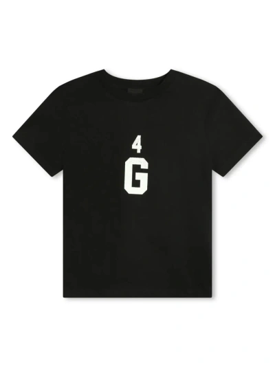 Givenchy Kids' Logo-print Organic Cotton T-shirt In Black