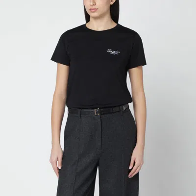 GIVENCHY BLACK T-SHIRT WITH GIVENCHY STAMP PRINT