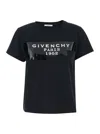 Givenchy Black T-shirt With Lettering Logo On The Front In Cotton Woman