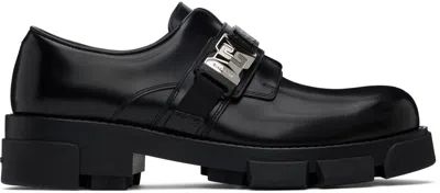 Givenchy Black Terra Loafers In 001-black