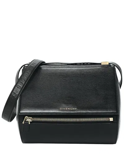 Givenchy Black Textured Calfskin Leather Textured Medium Pandora Box Crossbody  Bag (authentic Pre-l