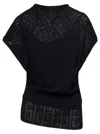 Givenchy Black Top With Draped Neckline In Viscose Woman In Black