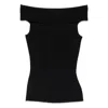 Givenchy Off-shoulder Ribbed Top In Black