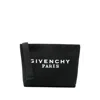 Givenchy Paris Signature Logo Zipped Pouc In Black