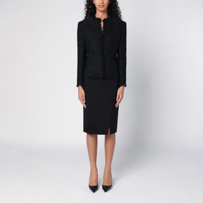 GIVENCHY GIVENCHY BLACK TWEED AND LUREX JACKET