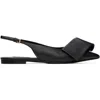Givenchy Black Twisted Ribbon Slingback Ballerina Flats In Black