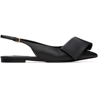 Givenchy Black Twisted Ribbon Slingback Ballerina Flats
