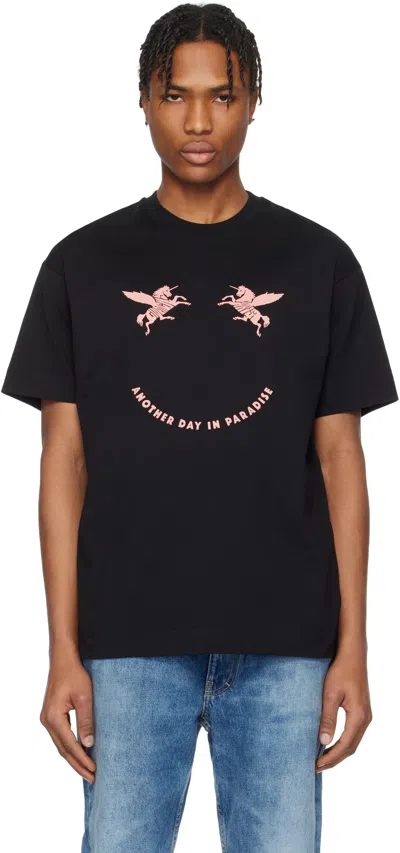 GIVENCHY BLACK UNICORNS EMBROIDERY T-SHIRT