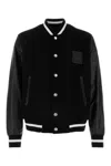 Givenchy Black Jacket With 4g Motif On Front In Wool And Tech Fabric Blend Man