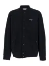 Givenchy Black Varsity Jacket With Bomber Collar And Logo Lettering On The Front In Cotton Man In Black