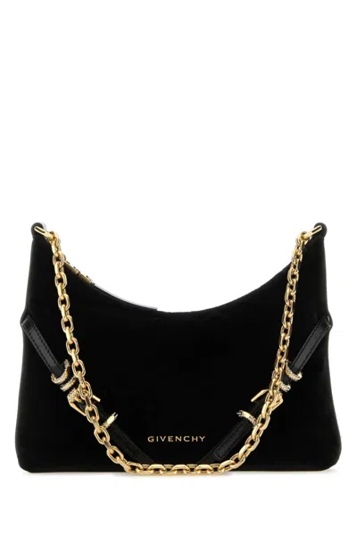 GIVENCHY WOMEN BLACK VELVET VOYOU PARTY SHOULDER BAG, ONESIZE LUXURY SHOULDER BAGS FOR WOMEN DARVEYS