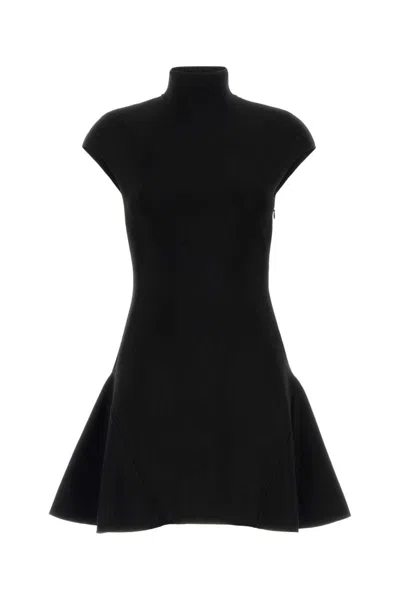 Givenchy Mini Dress With Flared Skirt In Wool Viscose In Black