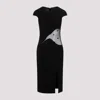 Givenchy Womens Black Semi-sheer Cut-out Woven Midi Dress In Black