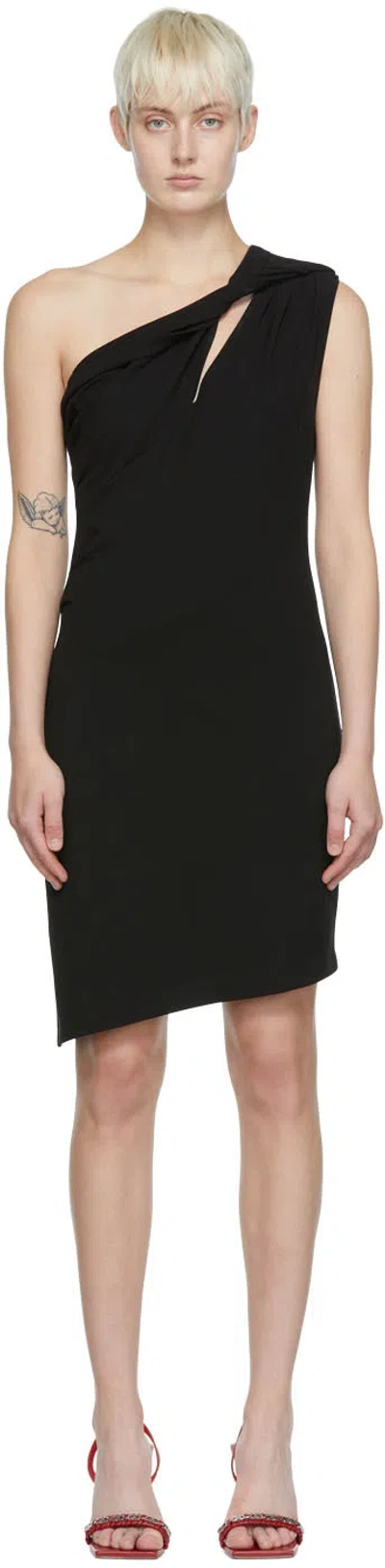 Givenchy Black Viscose Minidress In 001 Black