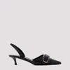 GIVENCHY BLACK VOYOU 45MM SLINGBACK BULL LEATHER SANDALS