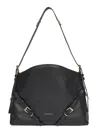 Givenchy Women Voyou Medium Leather Shoulder Bag In Black