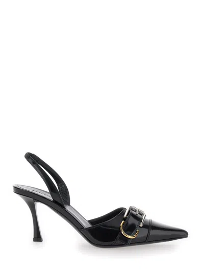 Givenchy Voyou Leather Slingback In Black
