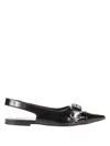 Givenchy Voyou Slingback Ballerina Flat With Pointed Toe In Black