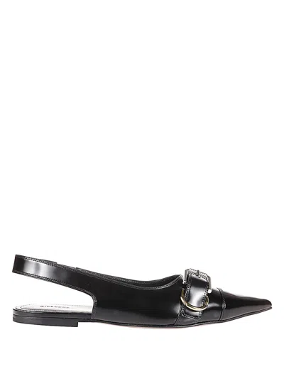 GIVENCHY BLACK VOYOU SLINGBACKS BALLET FLATS